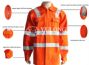 fluorescent orange high visibility clothing
